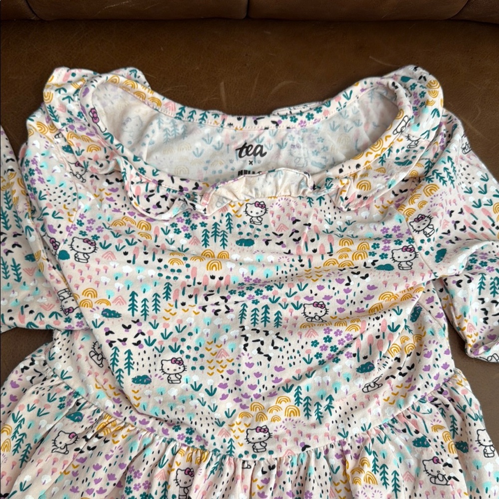 Tea Collection Pink and Blue Ruffled Sundress - Picture 2 of 5